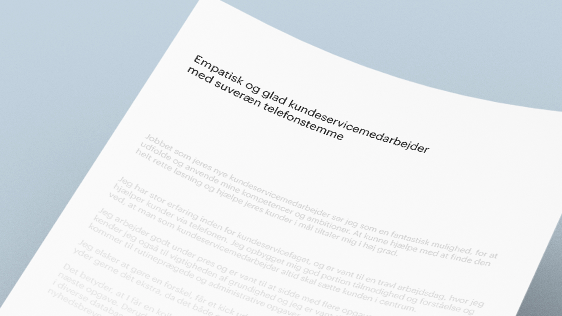 den gode ansøgning overskrift